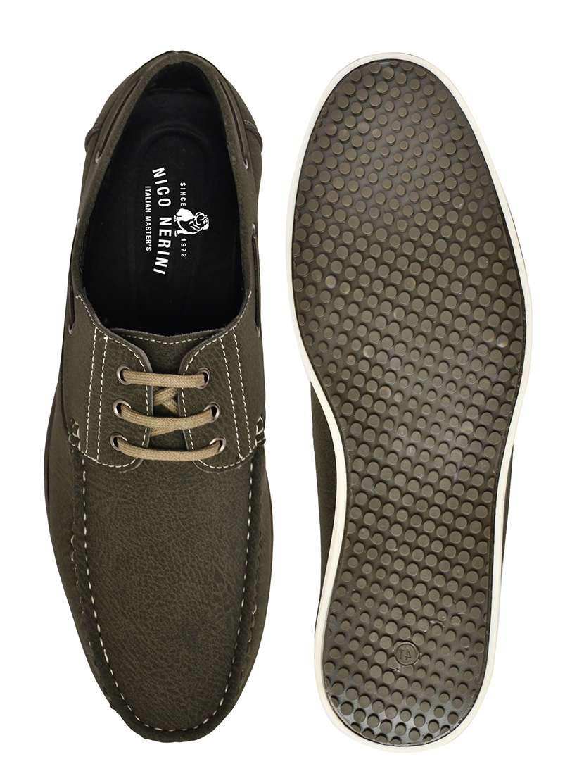 men solid lace up boat shoes - 22549884 -  Standard Image - 5