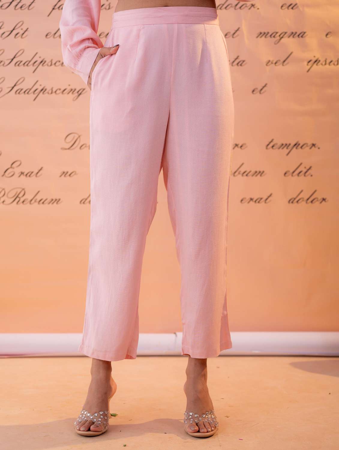 women embroidered long sleeves shirt and trouser co-ord set - 22550060 -  Standard Image - 5