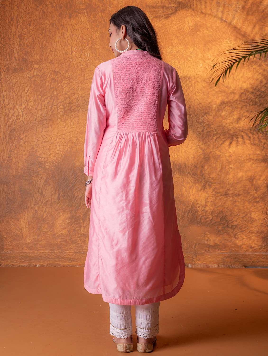 women embroidered three quarter sleeves straight kurta - 22550217 -  Standard Image - 3