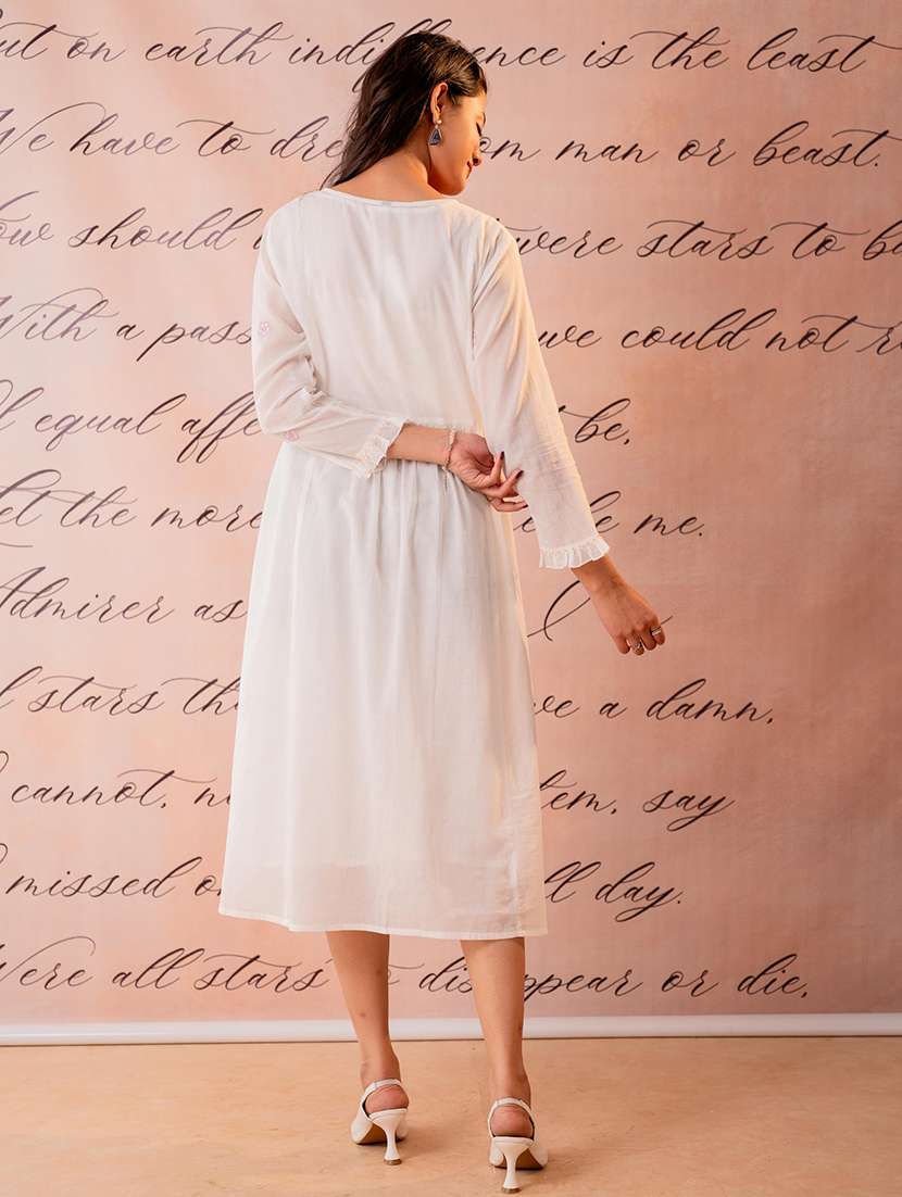 women embroidered long sleeves a-line dress with jacket - 22550333 -  Standard Image - 3