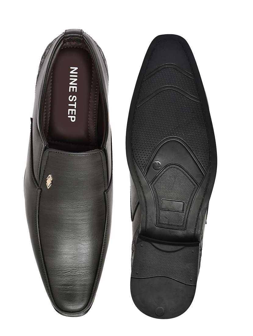 men solid slip on formal shoes - 22550335 -  Standard Image - 5