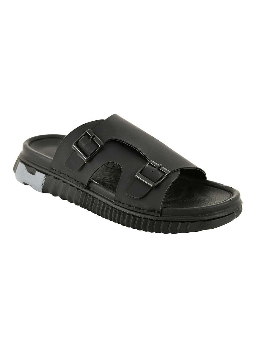 men black slip on sandal