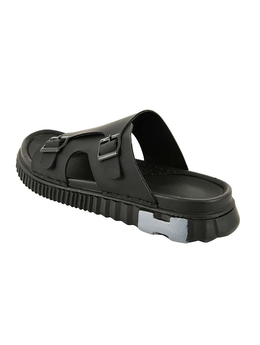 men black slip on sandal - 22550351 -  Standard Image - 3