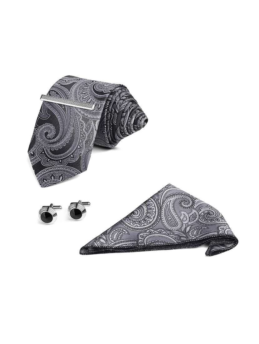 work wear paisley pattern tie pocket square and cufflinks set - 22550361 -  Standard Image - 3