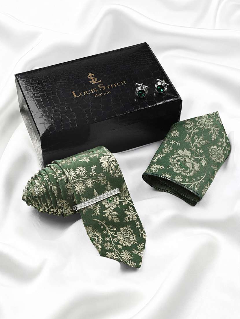 men necktie with cufflinks accessory gift set