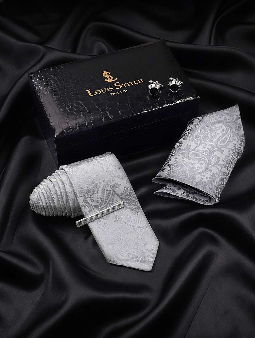 men necktie with cufflinks accessory gift set
