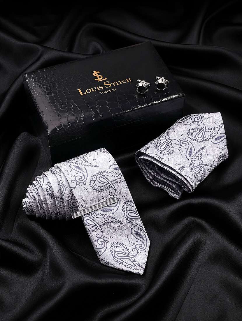men necktie with cufflinks accessory gift set
