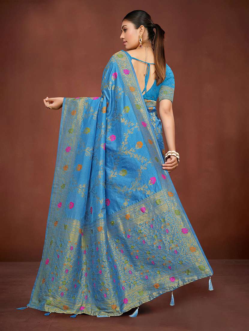 women self design banarasi saree with blouse - 22550383 -  Standard Image - 3