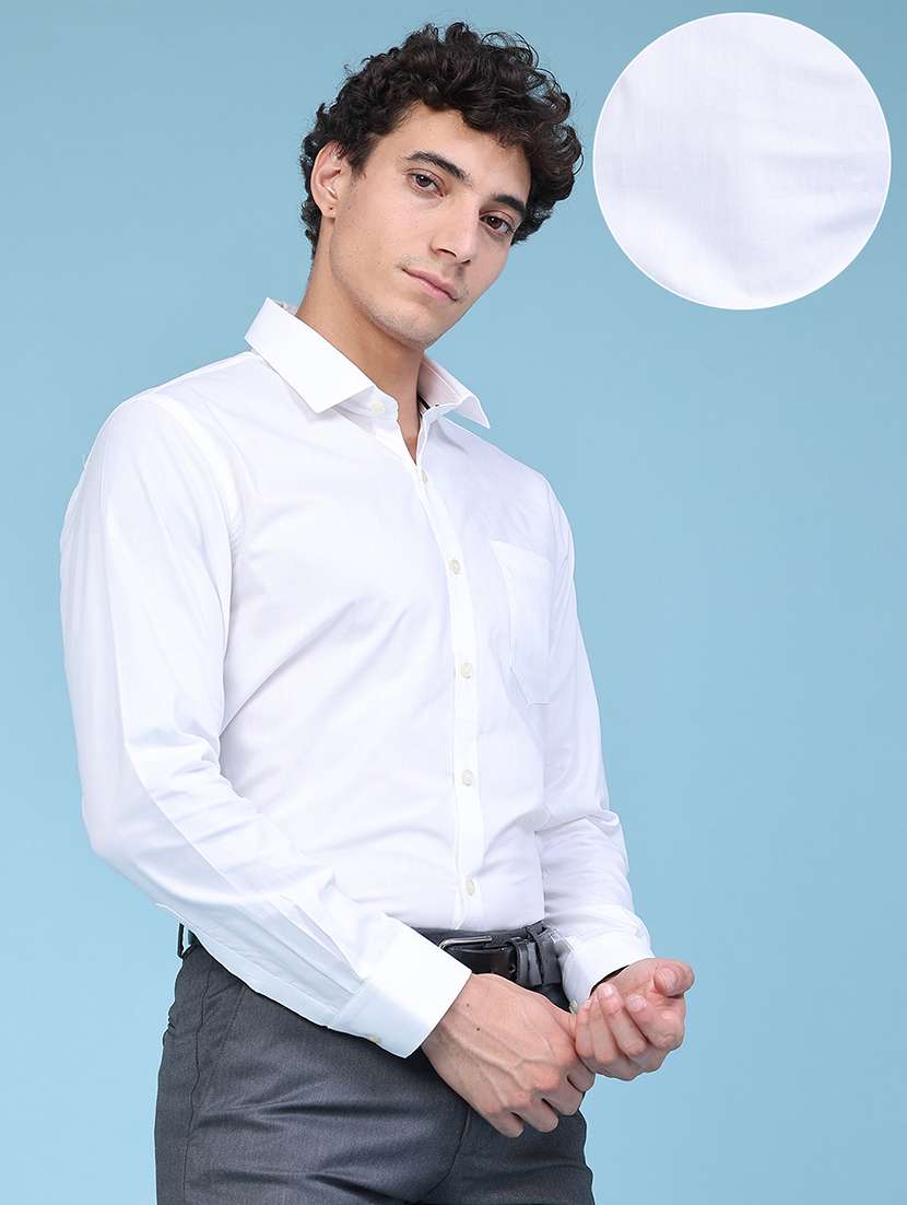 men solid long sleeve regular fit formal shirt - 22550476 -  Standard Image - 3