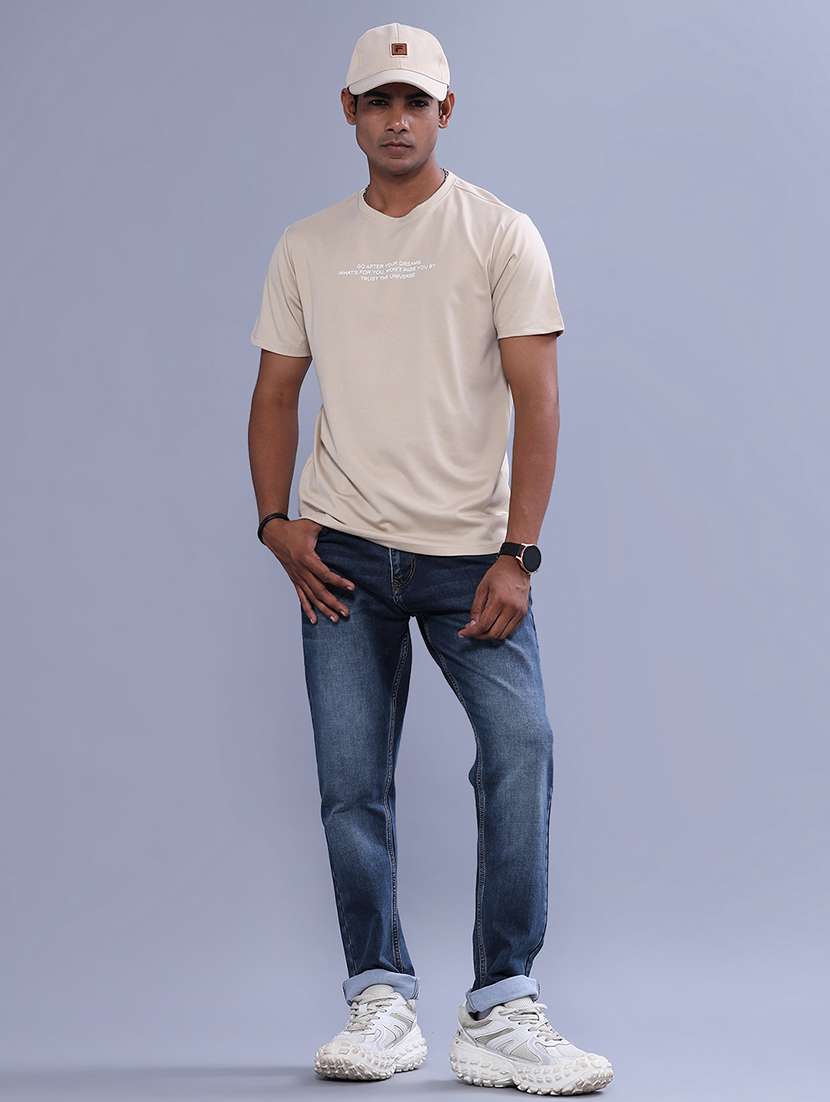 Men Washed Mid Rise Full Length Tapered Jeans - 22550487 -  Standard Image - 5