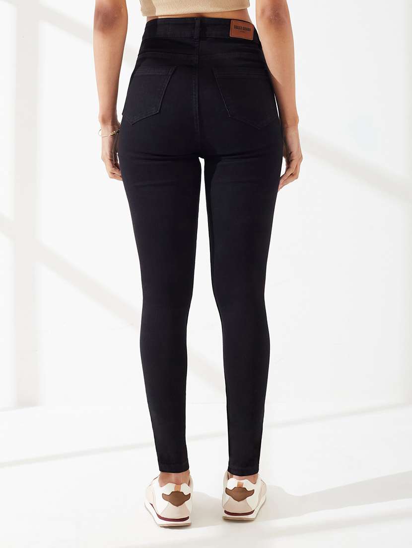 women solid high rise skinny fit jeans - 22550906 -  Standard Image - 3