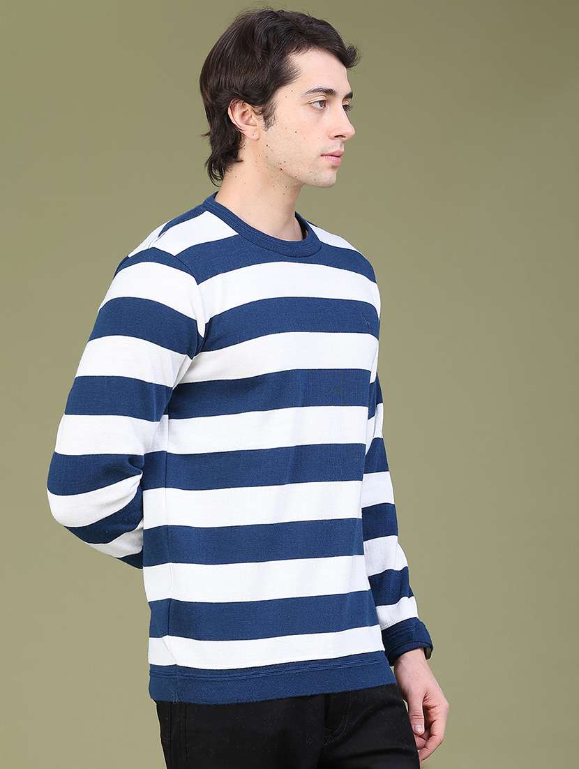 Men Striped Long Sleeve Regular Fit Pullover - 22551413 -  Standard Image - 3