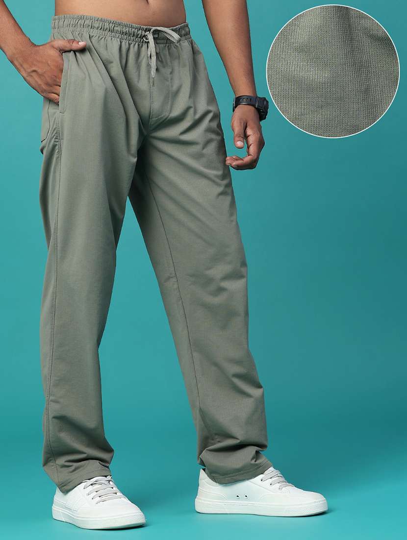 Men Solid Mid Rise Regular Fit Track Pant - 22552175 -  Standard Image - 3