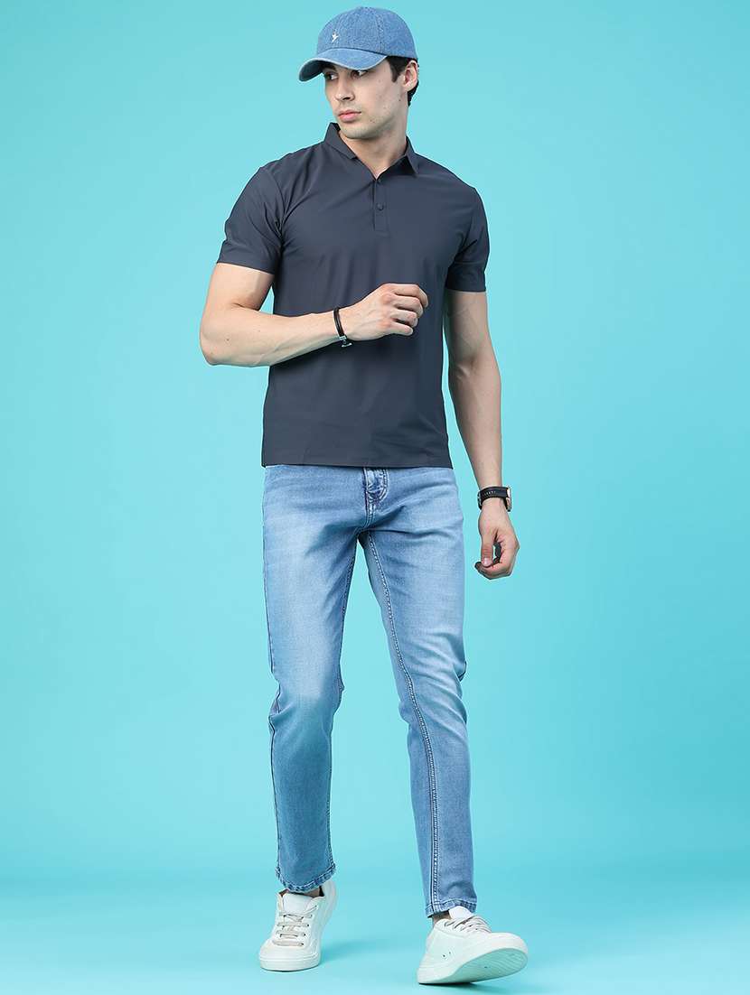 Men Washed Mid Rise Full Length Slim Fit Jeans - 22552531 -  Standard Image - 5