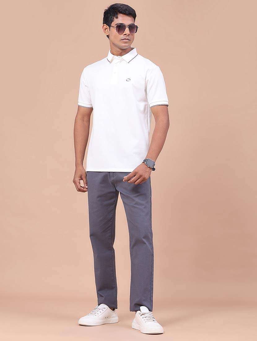 Men Solid Short Sleeve Regular Fit Polo T-shirt - 22552677 -  Standard Image - 5