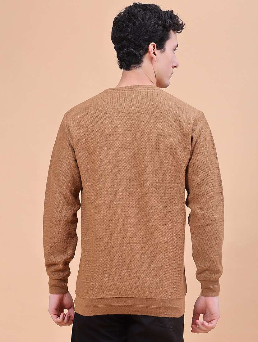 Men Self Design Long Sleeves Regular Fit Pullover - 22552780 -  Standard Image - 3