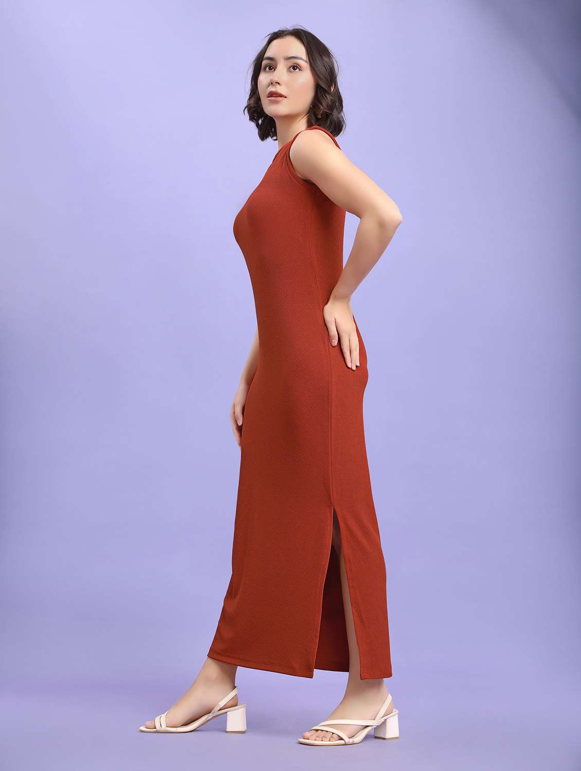 women self design sleeveless sheath dress - 22553322 -  Standard Image - 3