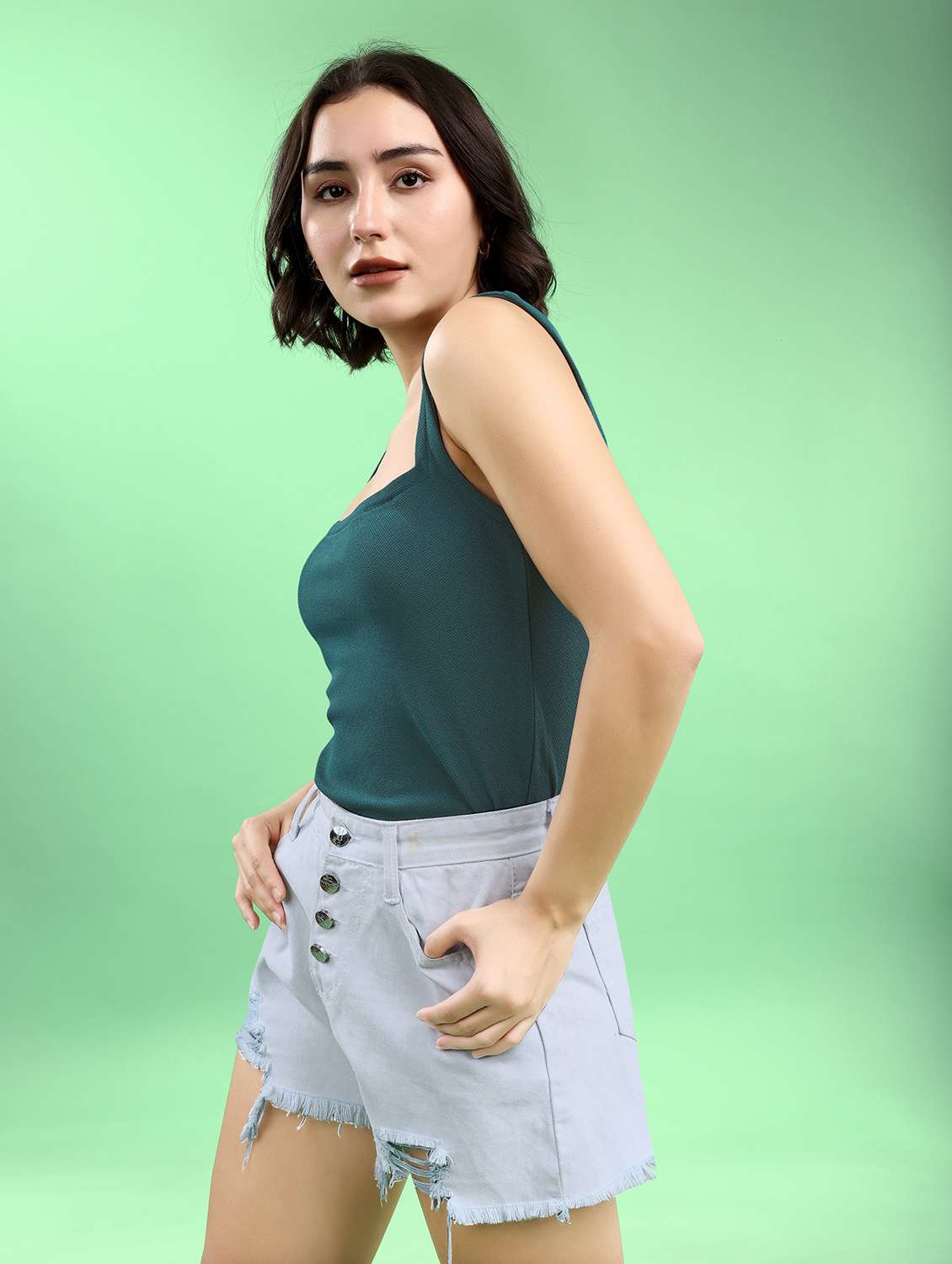Women Solid Sleeveless Regular Top - 22553594 -  Standard Image - 3