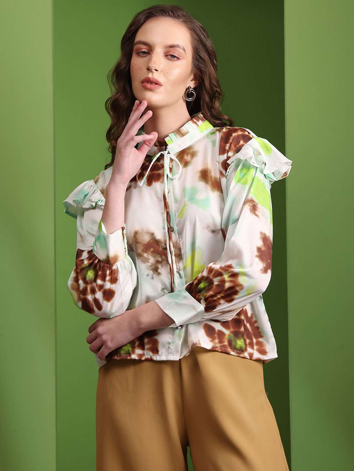 multi colored polyester shirt top