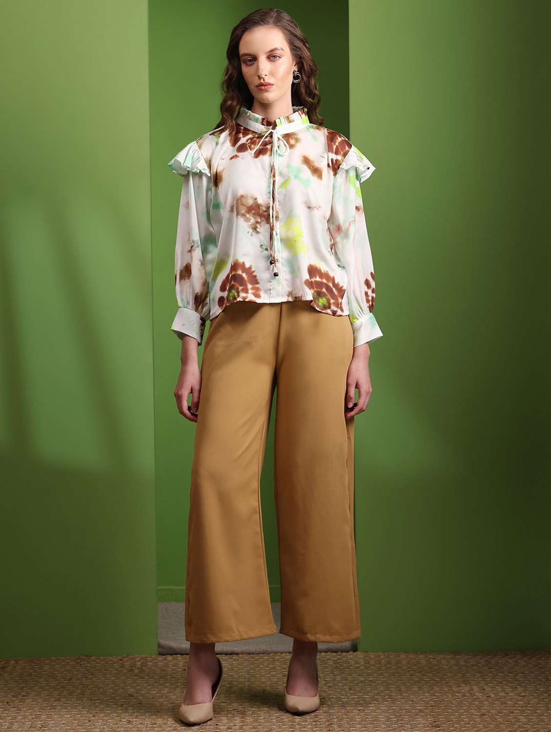 multi colored polyester shirt top - 22553620 -  Standard Image - 3
