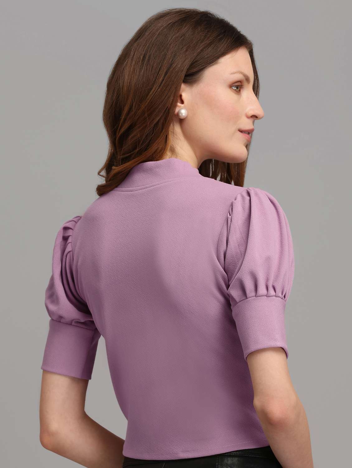 purple polyester crop top - 22553664 -  Standard Image - 3