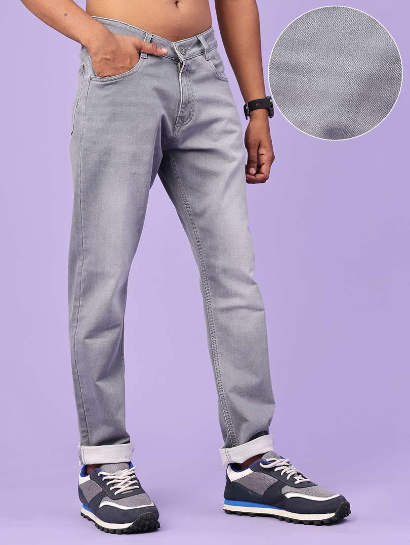 men washed mid rise full length tapered jeans - 22554029 -  Standard Image - 3