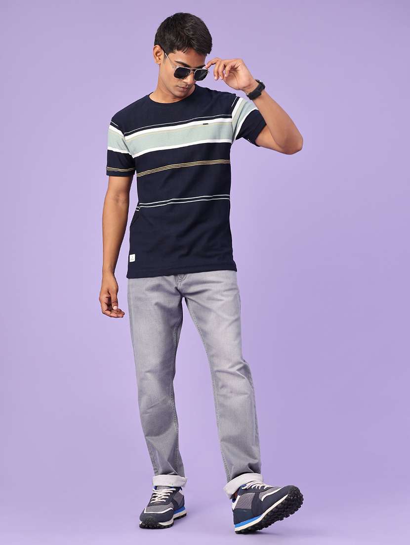 men washed mid rise full length tapered jeans - 22554029 -  Standard Image - 5