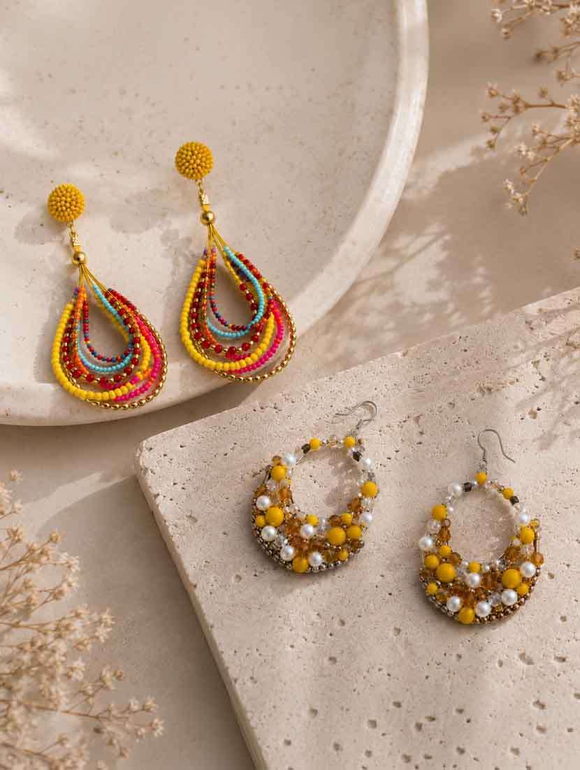 beads earrings combo pack of 2 for women