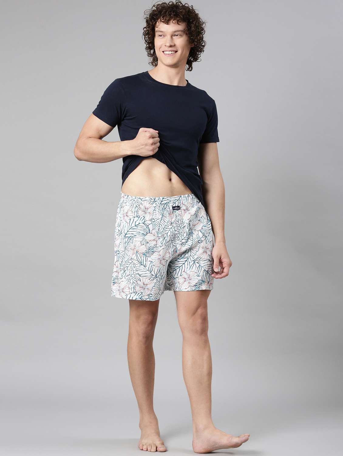 Men Pack Of 2 Mid Rise Loungewear Boxer - 22554146 -  Standard Image - 5