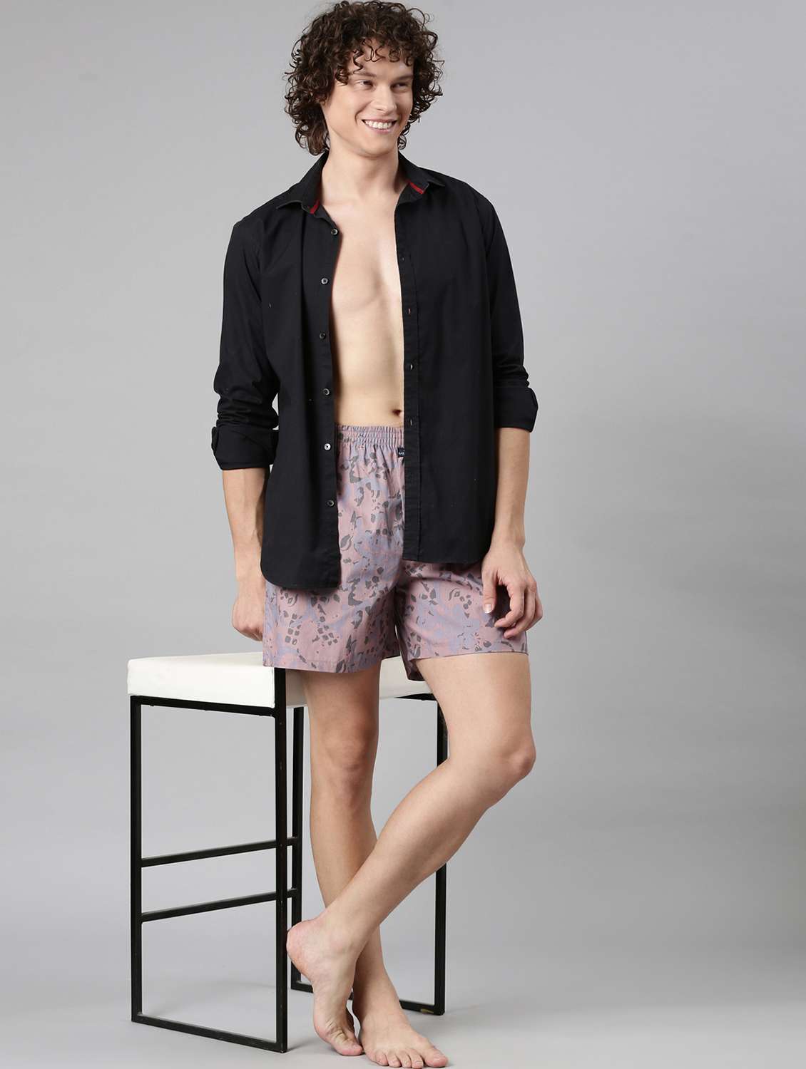 Men Pack Of 2 Mid Rise Loungewear Boxer - 22554155 -  Standard Image - 5