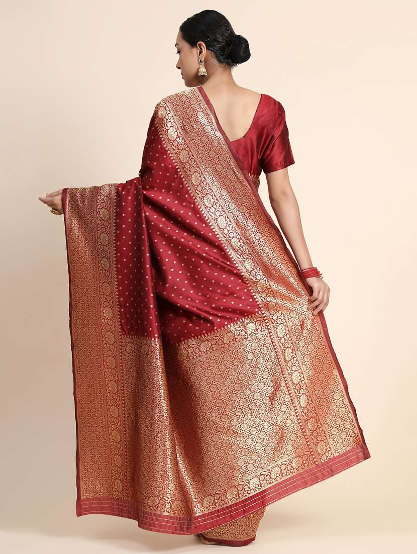 women self design banarasi saree with blouse - 22554534 -  Standard Image - 3