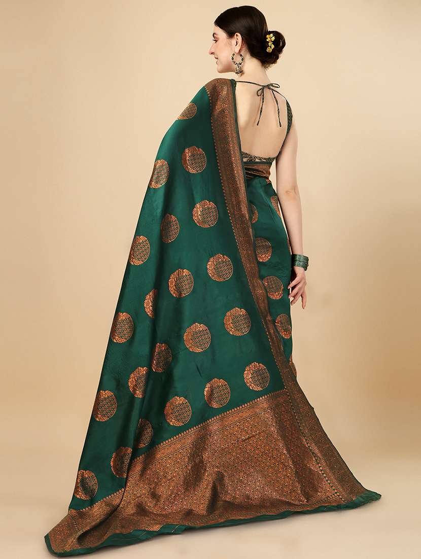 Women Self Design Banarasi Saree With Blouse - 22554552 -  Standard Image - 3