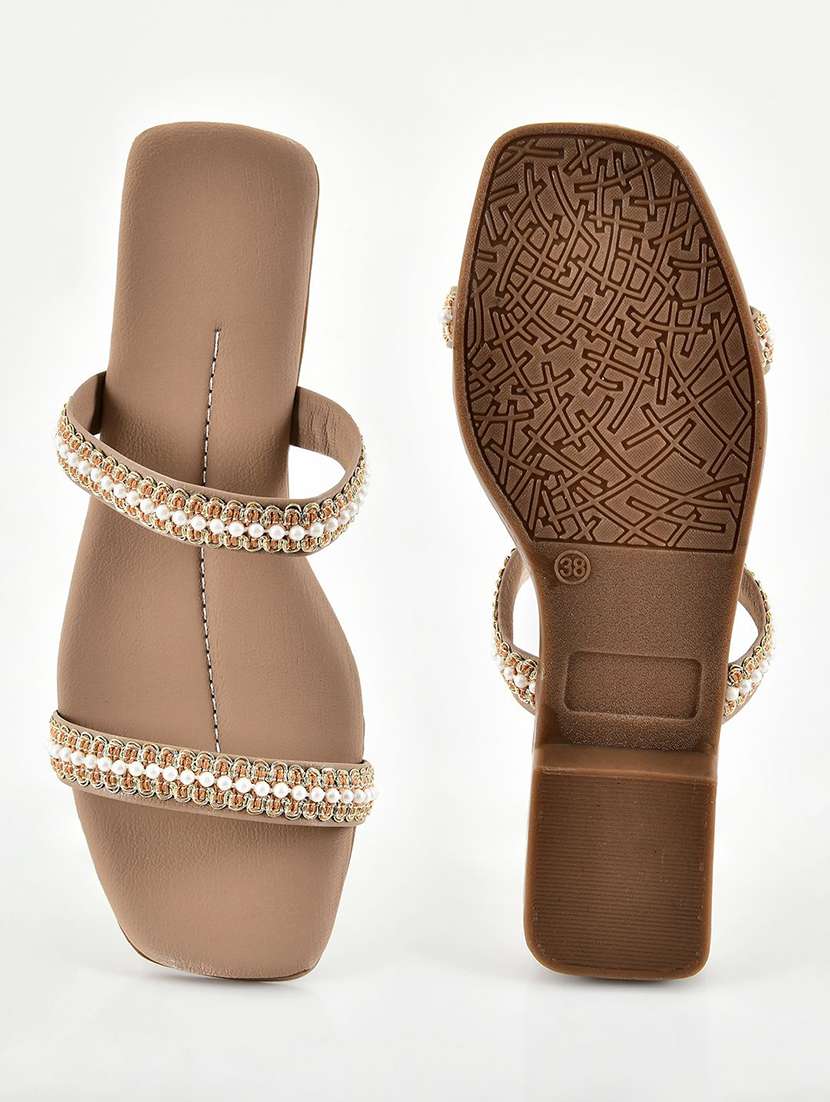 women embellished slip on flats - 22554637 -  Standard Image - 5