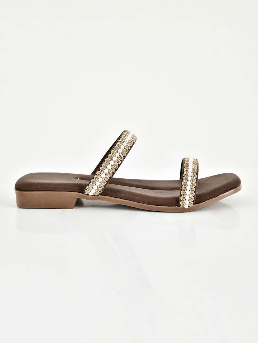 women embellished slip on flats - 22554639 -  Standard Image - 3
