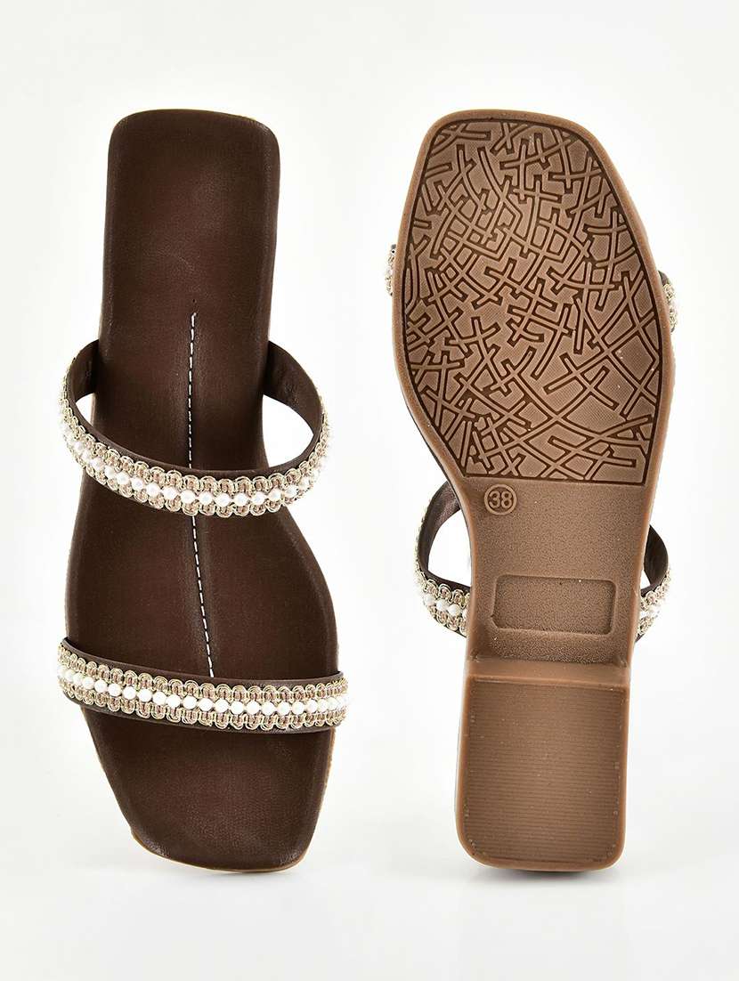 women embellished slip on flats - 22554639 -  Standard Image - 5