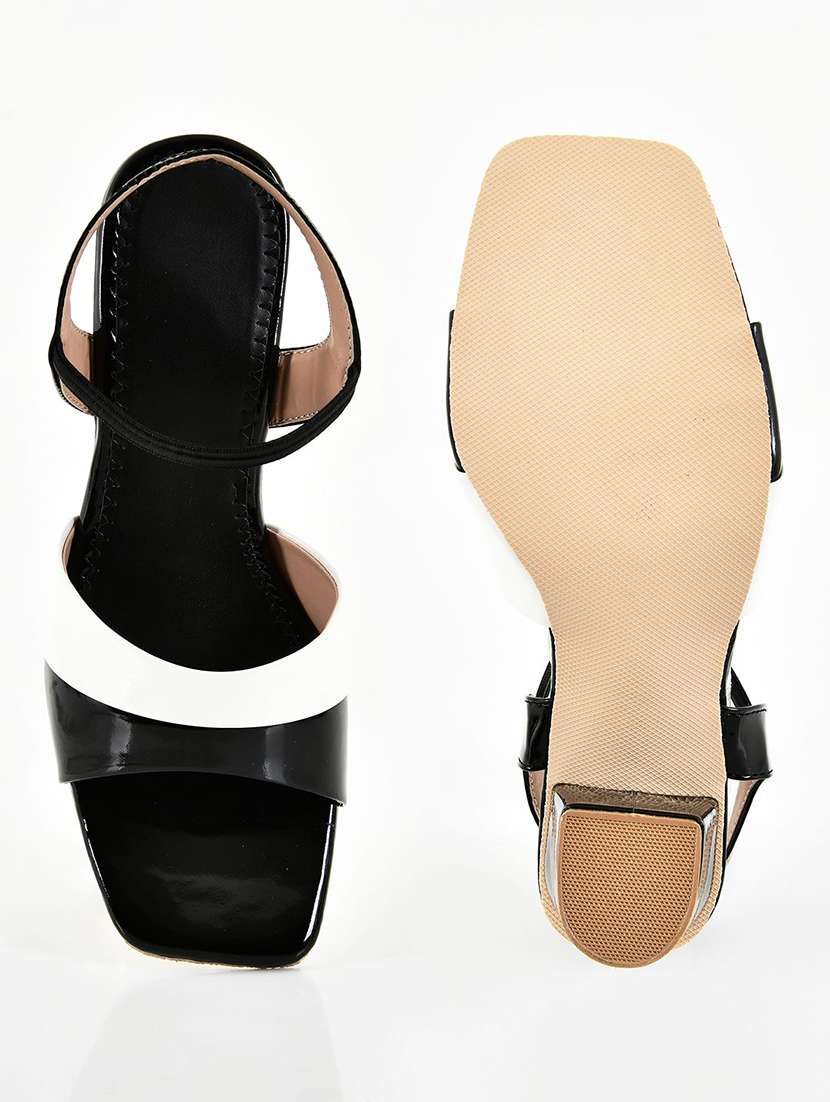women colourblocked ankle strap sandal - 22554642 -  Standard Image - 5