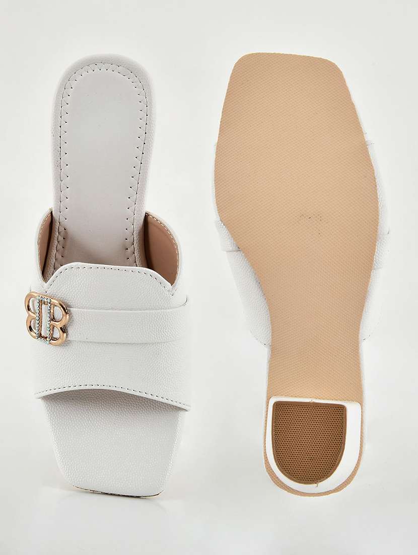 women solid slip on sandal - 22554645 -  Standard Image - 5