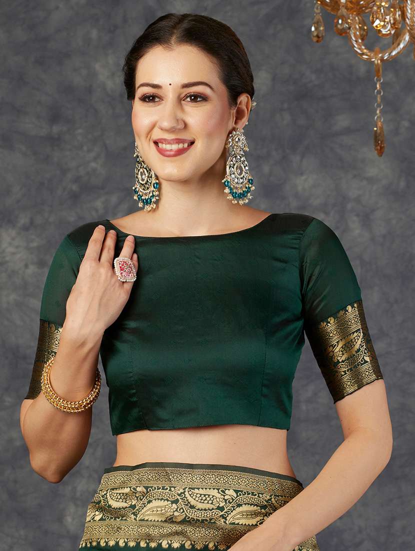 women self design banarasi saree with blouse - 22554688 -  Standard Image - 3