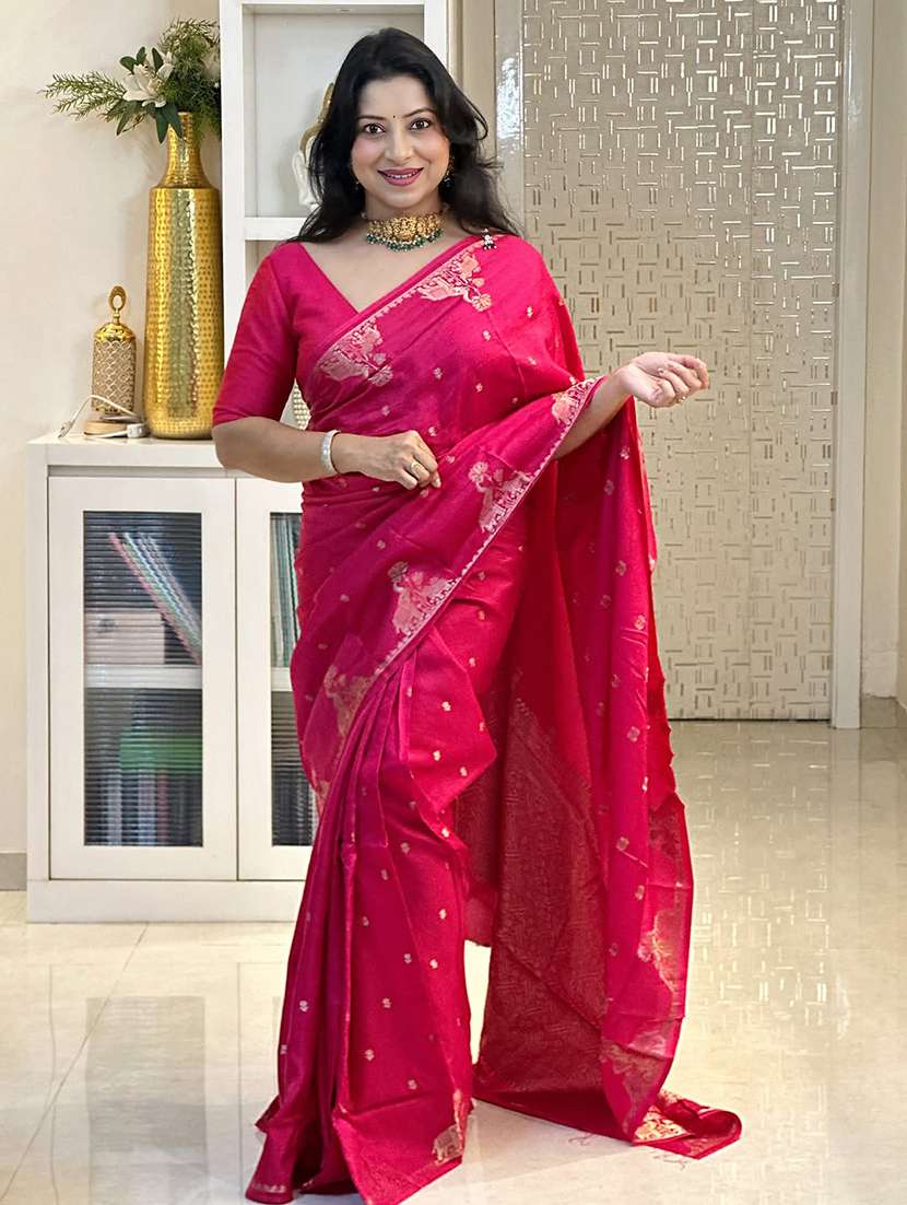 women self design banarasi saree with blouse - 22554738 -  Standard Image - 3