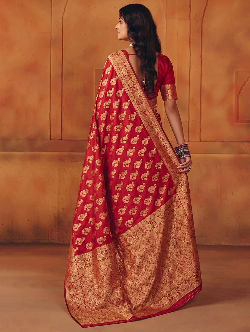 women self design banarasi saree with blouse - 22554759 -  Standard Image - 3