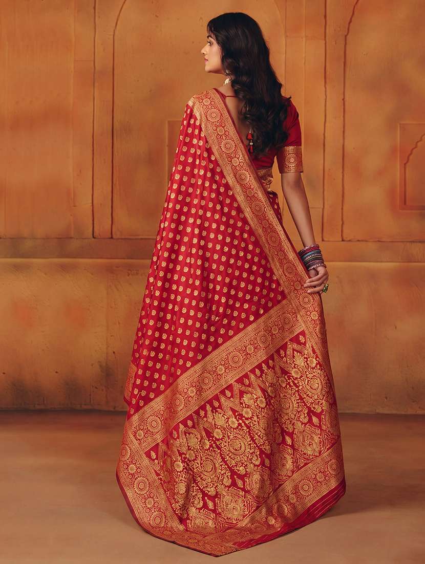 Women Self Design Banarasi Saree With Blouse - 22554767 -  Standard Image - 3