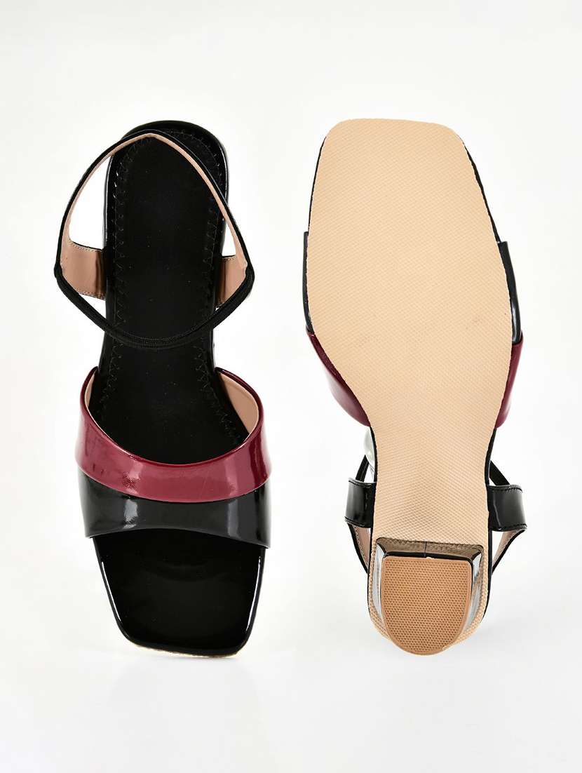women colourblocked ankle strap sandal - 22554788 -  Standard Image - 5