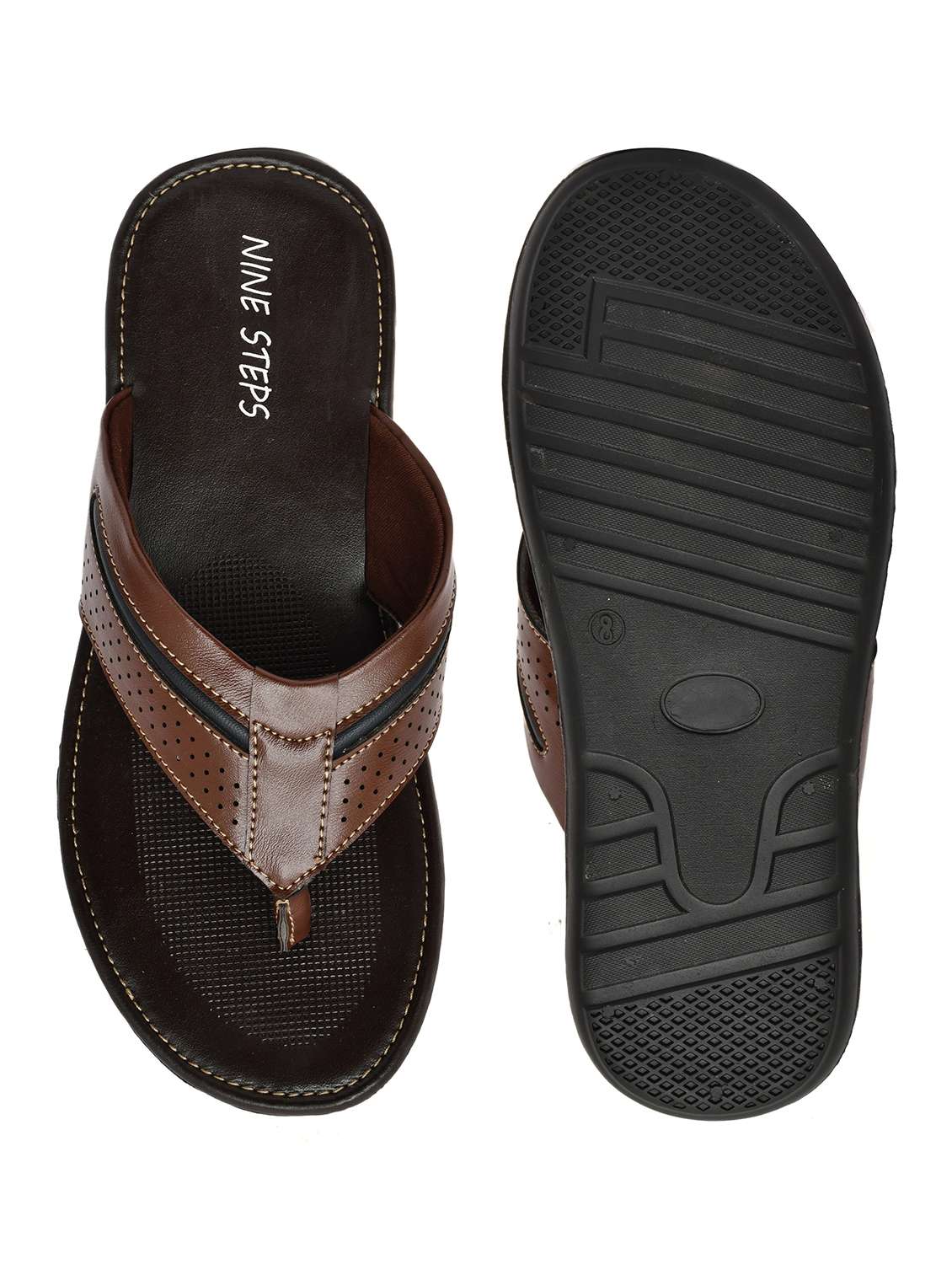 men solid toe seperator sandal - 22554849 -  Standard Image - 5