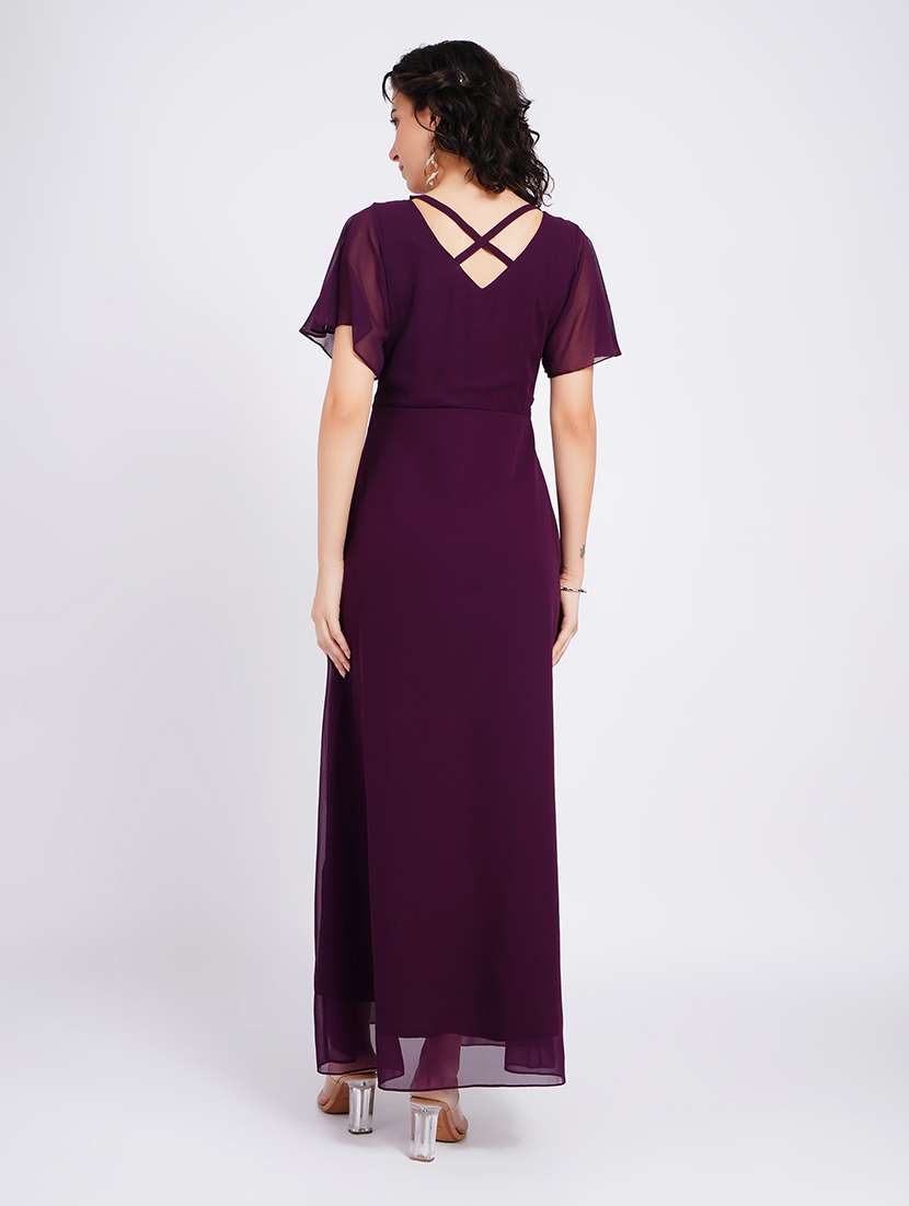 women sequined flared sleeves fit and flare dress - 22554882 -  Standard Image - 5