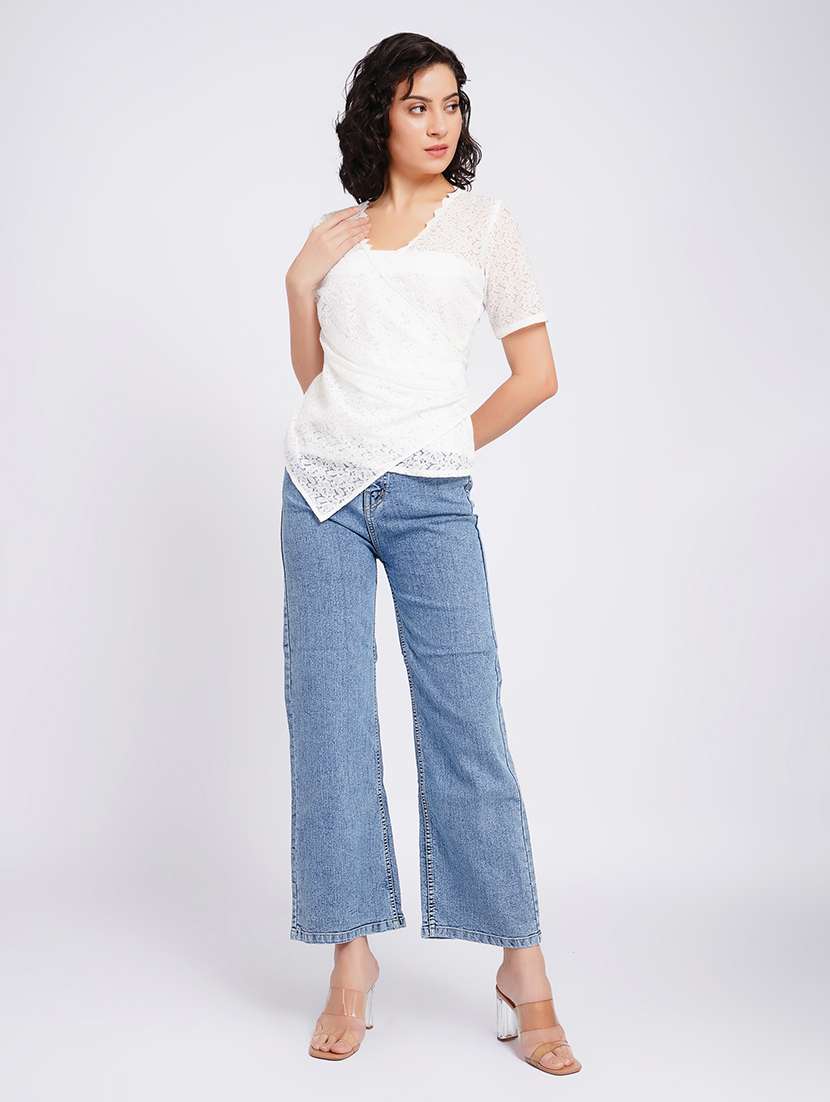 women self design short sleeves regular - 22554894 -  Standard Image - 5