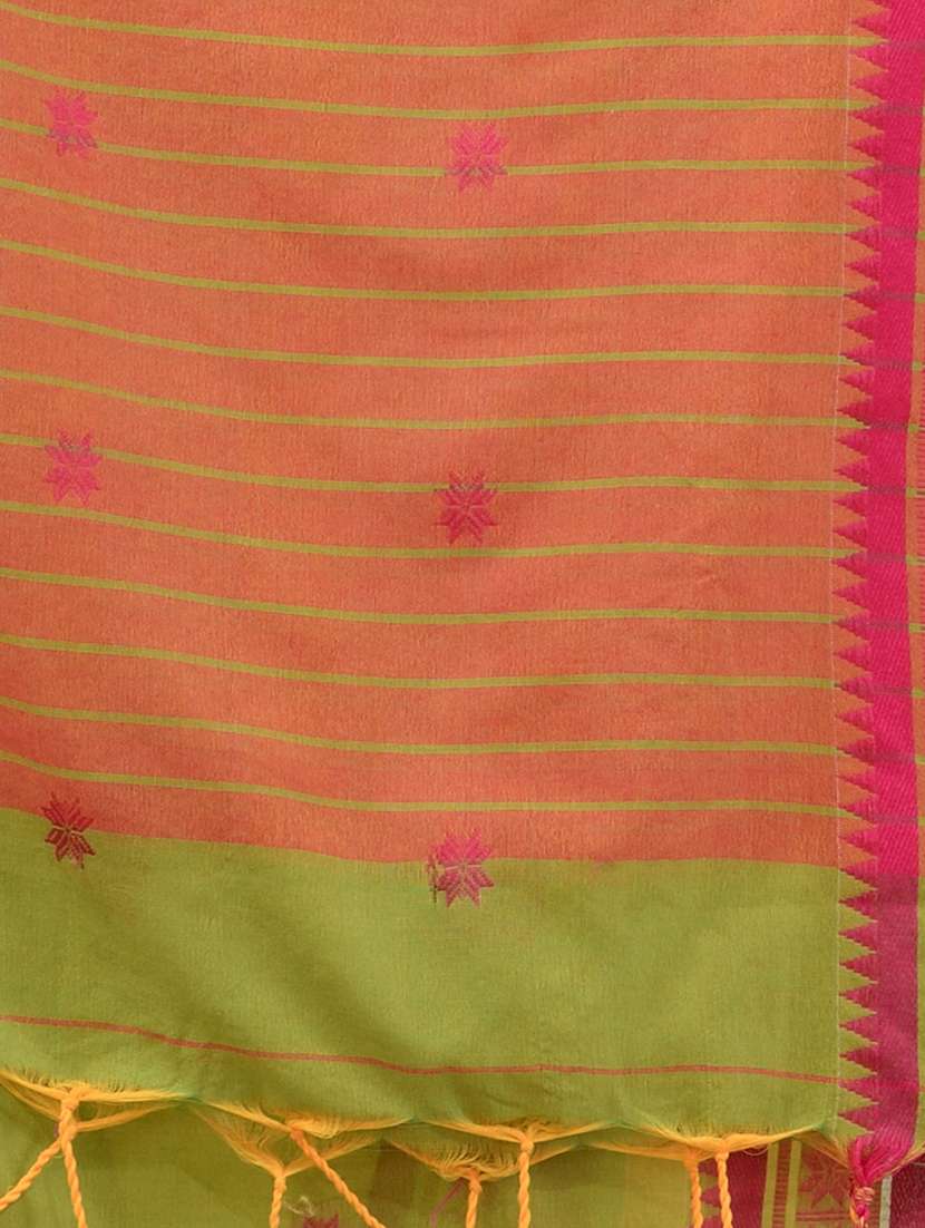 women self design handloom saree with blouse - 22554907 -  Standard Image - 3