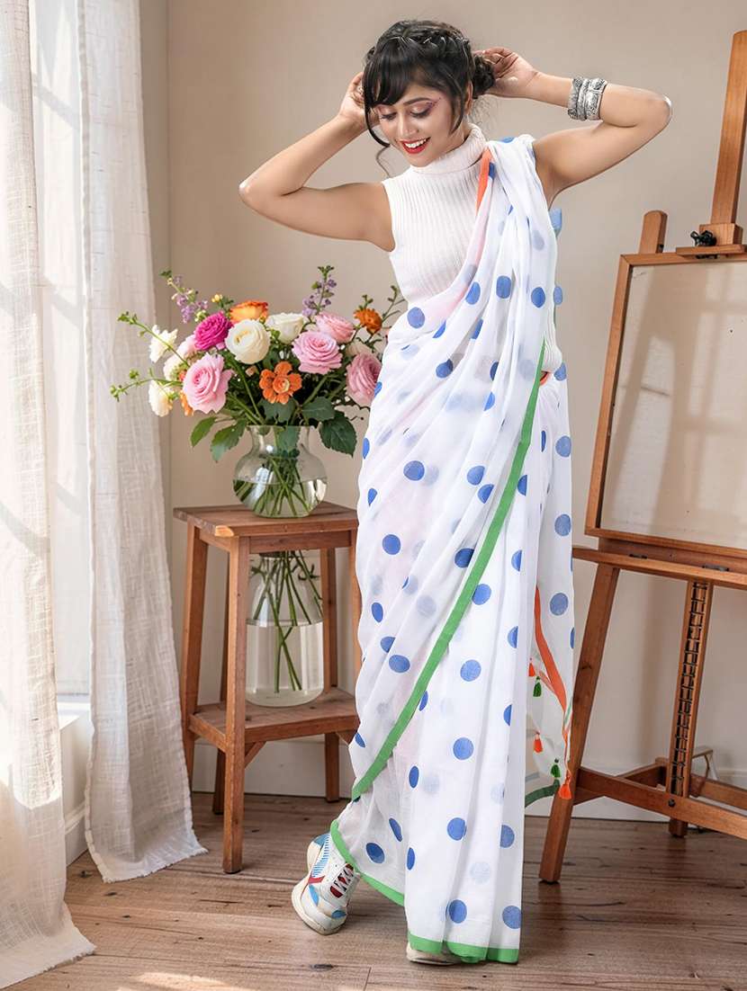 women printed casual wear saree