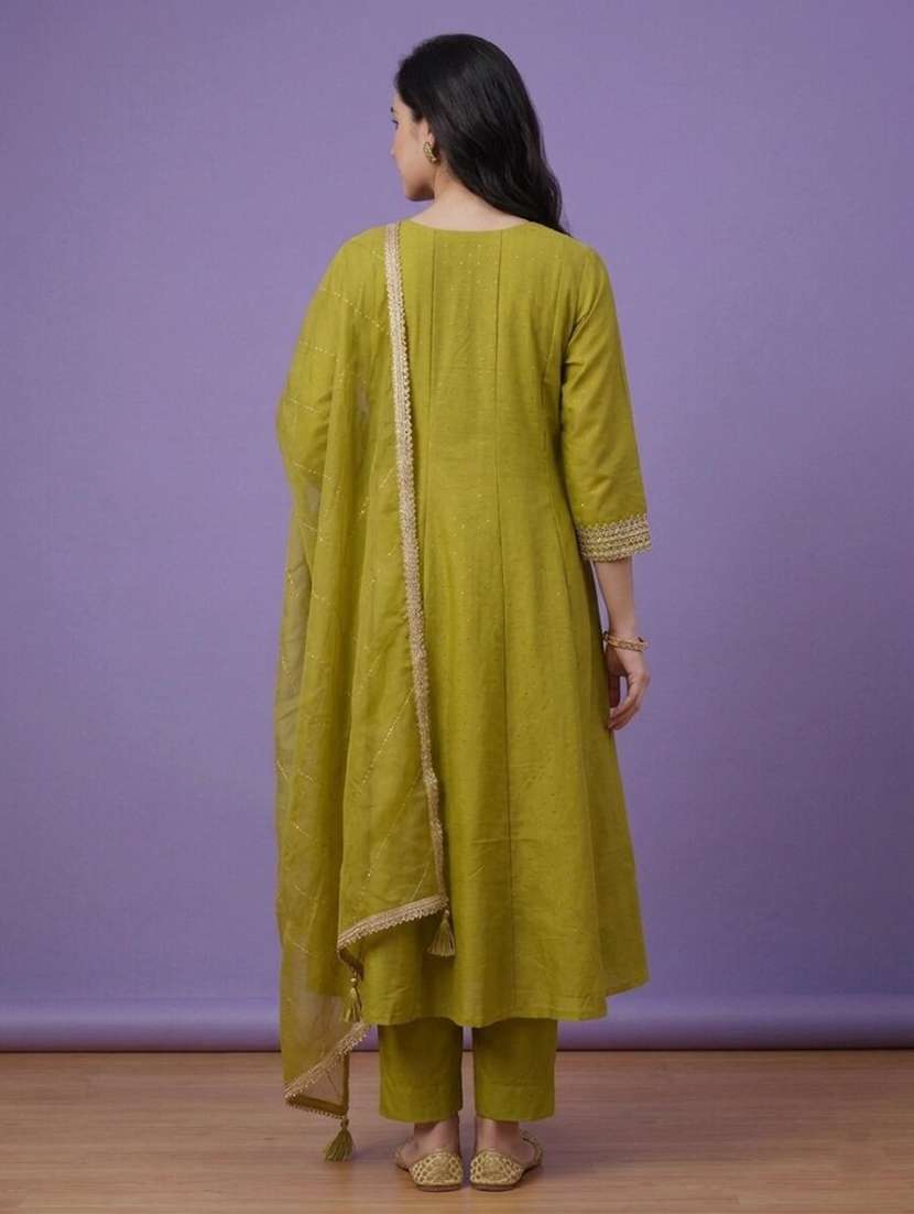 women printed three quarter sleeve anarkali kurta - 22555040 -  Standard Image - 3