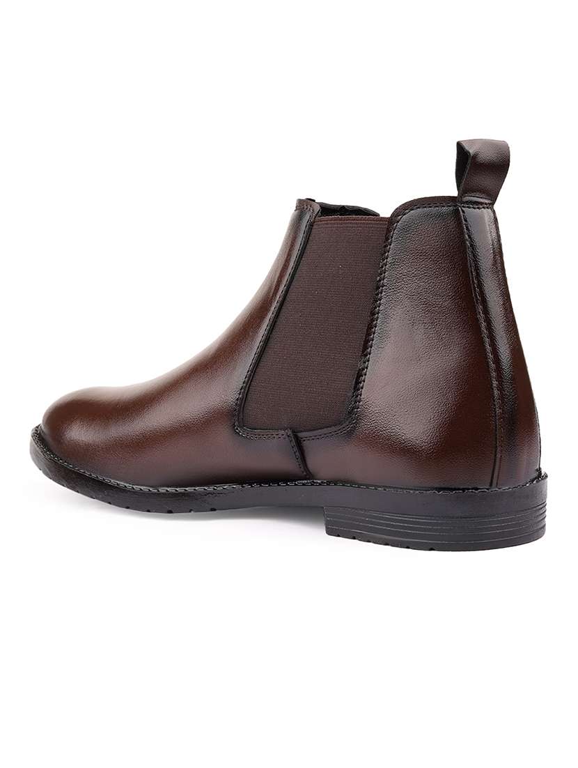 men brown slip on chelsea boot - 22555061 -  Standard Image - 3