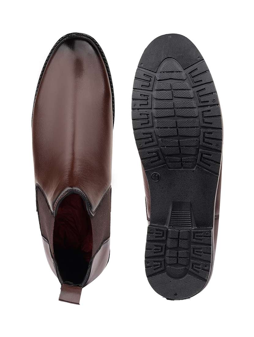men brown slip on chelsea boot - 22555061 -  Standard Image - 5